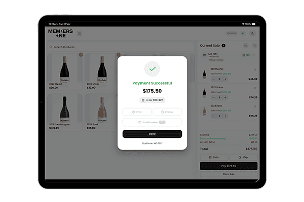 Members One POS working offline with automatic sync