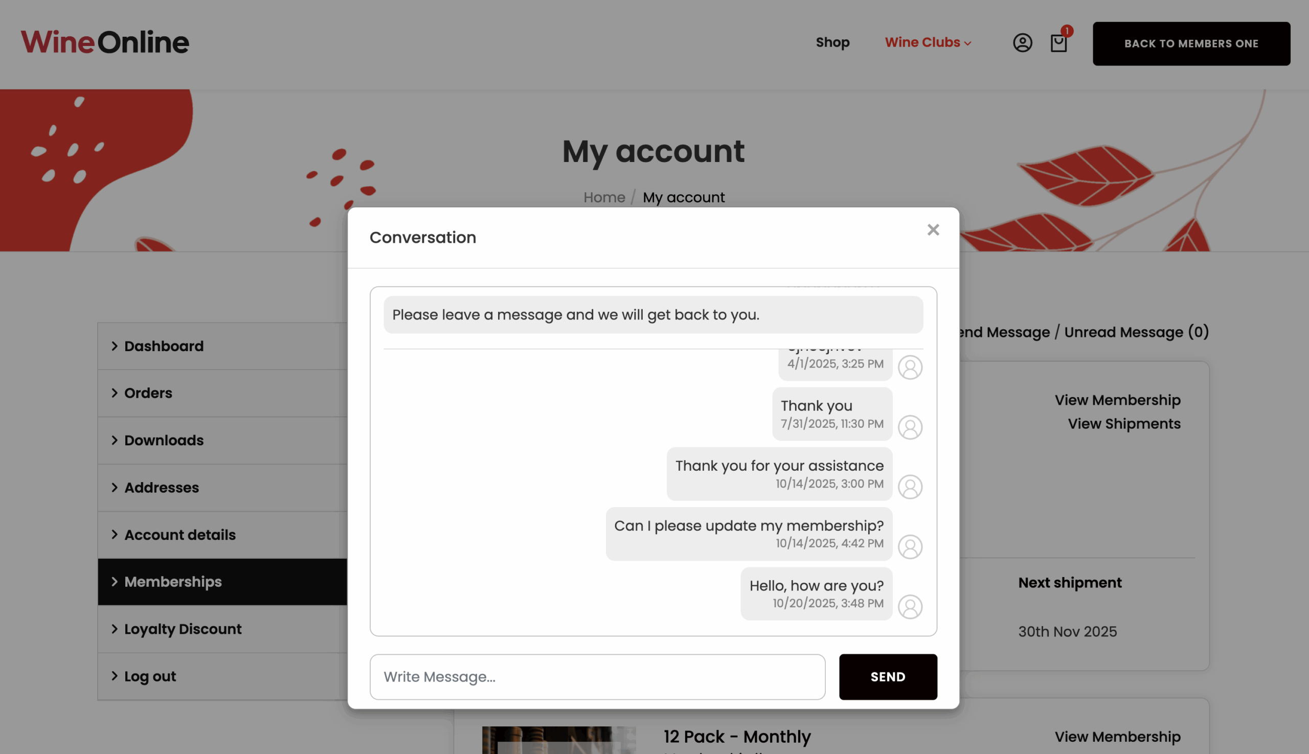 Conversations - Membership Portal – Members One Members One
